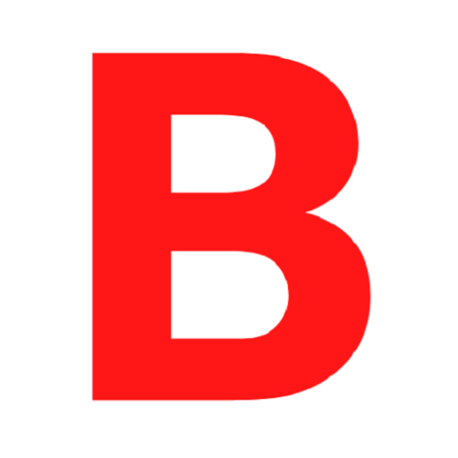 la lettre B en rouge